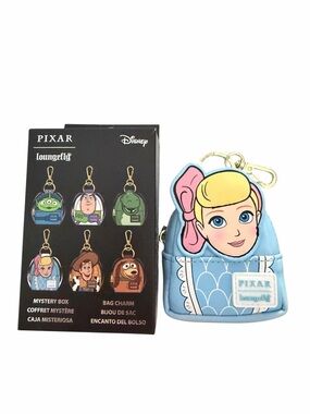 Loungefly Light Blue Pixar Mystery Box Backpack Bag Charm - BO PEEP